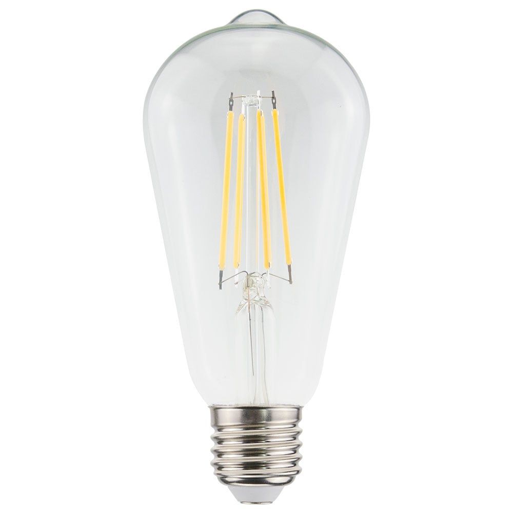 E27 LED Filament Lamp Edison ST64 - Energielabel A - 3.8 Watt - 806 Lumen - 2700K Warm Wit - Transparant glas | HOFTRONIC