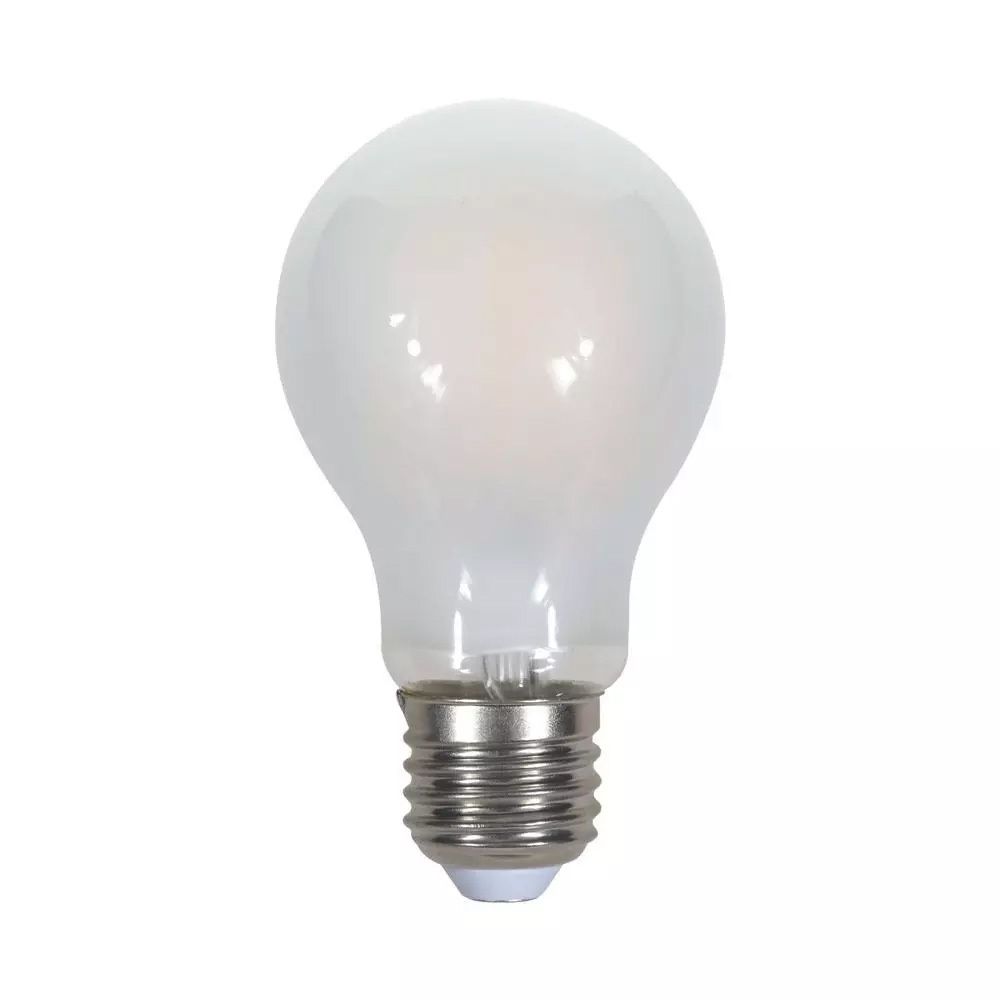 E27 LED Filament Lamp Frosted - 5 Watt 600lm - 2700K warm wit - Vervangt 50 Watt - E27 fitting - A60 lamp - Grote fitting | V-TAC