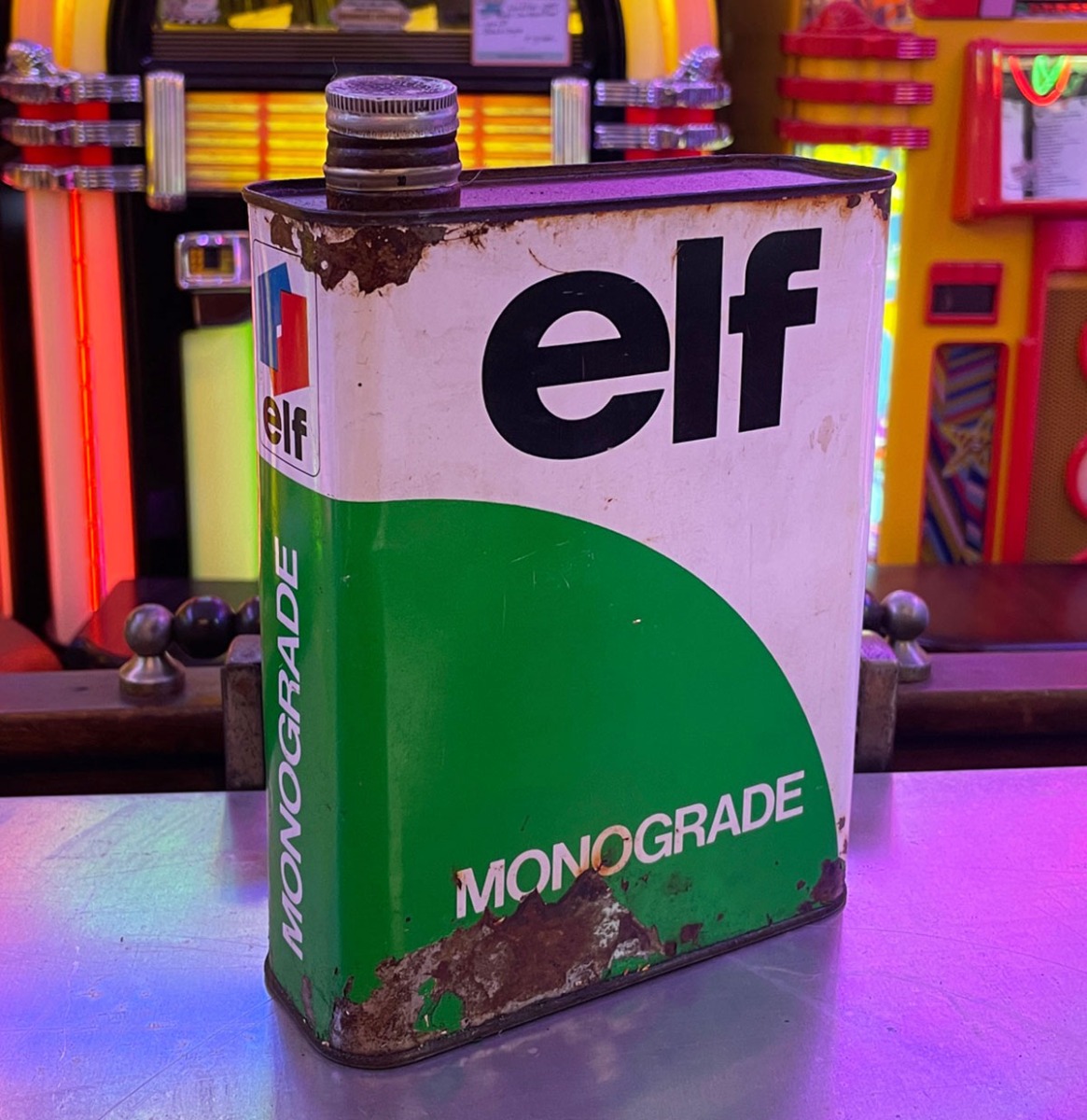 ELF Monograde Vintage Motor Olieblik - Origineel | The Dutch Pickers