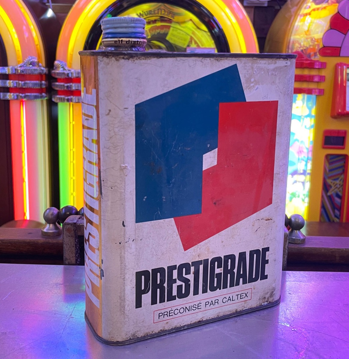 ELF Prestigrade Vintage Motor Olieblik - Origineel | The Dutch Pickers