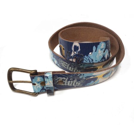 EPE Elvis Belt Leather Studs Blue-36 | Fiftiesstore