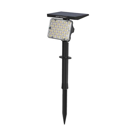 Eagle solar Prikspot - Incl. Schemerschakelaar - PIR - CCT 3000K en 4000K - 4 lichtstanden - 200lm - 6-12 uur brandtijd - Kantelbaar - IP65 waterdicht - Tuinspot | HOFTRONIC
