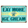 Eat More Ice Cream Zwaar Metalen Bord 60 x 40 cm | 15% korting | Fiftiesstore