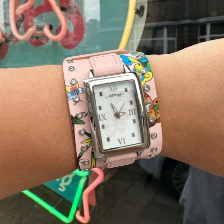 Ed Hardy Dames Horloge Vlinder Roze | 50% korting | Ed Hardy - Christian Audigier
