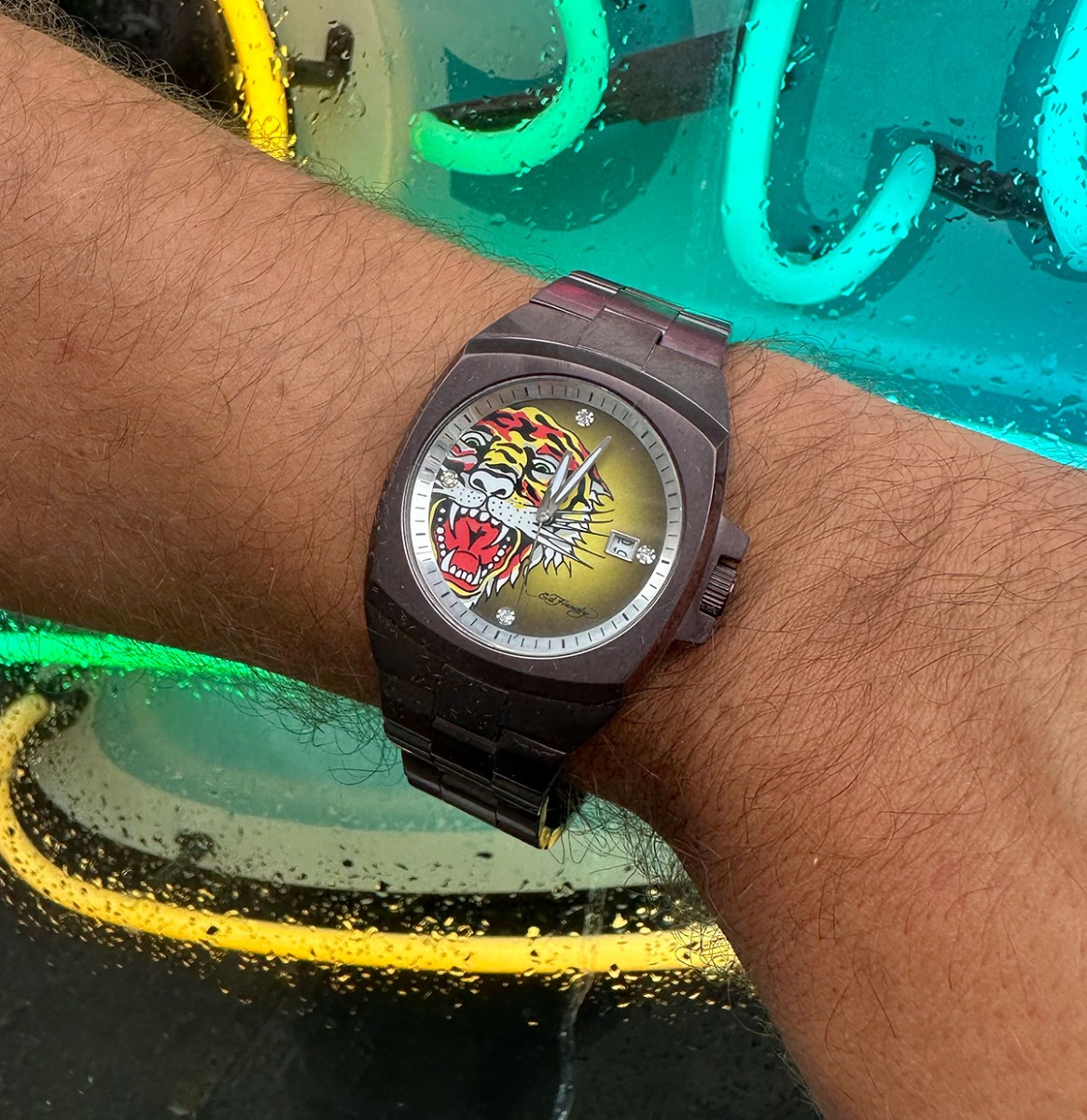 Ed Hardy Heren Horloge Tijger Bruinig | 57% korting | Ed Hardy - Christian Audigier