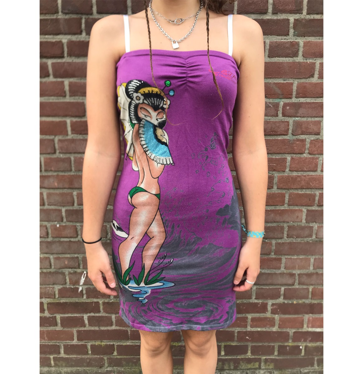 Ed Hardy Purple Dress-L | 50% korting | Ed Hardy - Christian Audigier