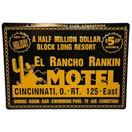 El Rancho Motel Stalen Bord Met Relief - 50 x 35cm | Fiftiesstore