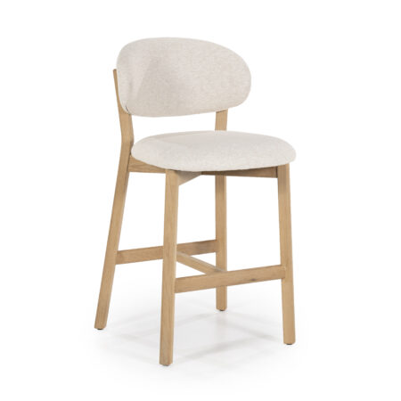 Eleonora Barstoel 'Mikky' kleur Beige/Naturel (zithoogte 69cm) | Eleonora
