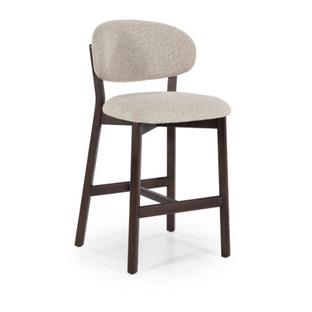 Eleonora Barstoel 'Mikky' kleur Taupe/Bruin (zithoogte 69cm) | Eleonora