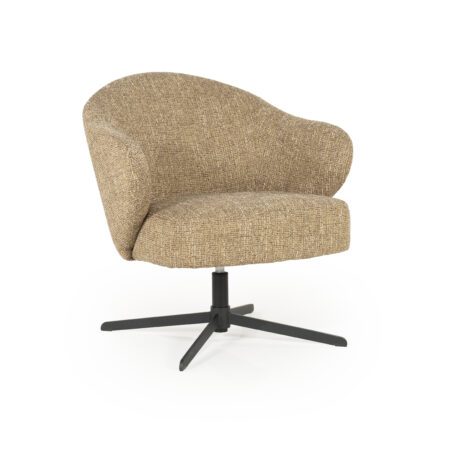 Eleonora Draaifauteuil 'Connor' kleur Mosterd | Eleonora