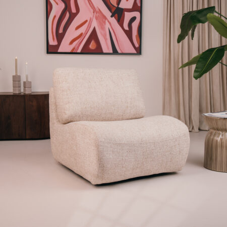 Eleonora Draaifauteuil 'Lucia' kleur Taupe | Eleonora