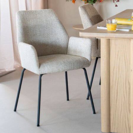 Eleonora Eetkamerstoel 'Indy' kleur Beige | Eleonora
