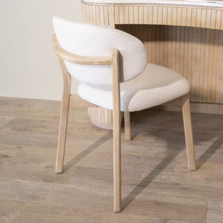 Eleonora Eetkamerstoel 'Mikky' kleur Beige/Naturel | Eleonora