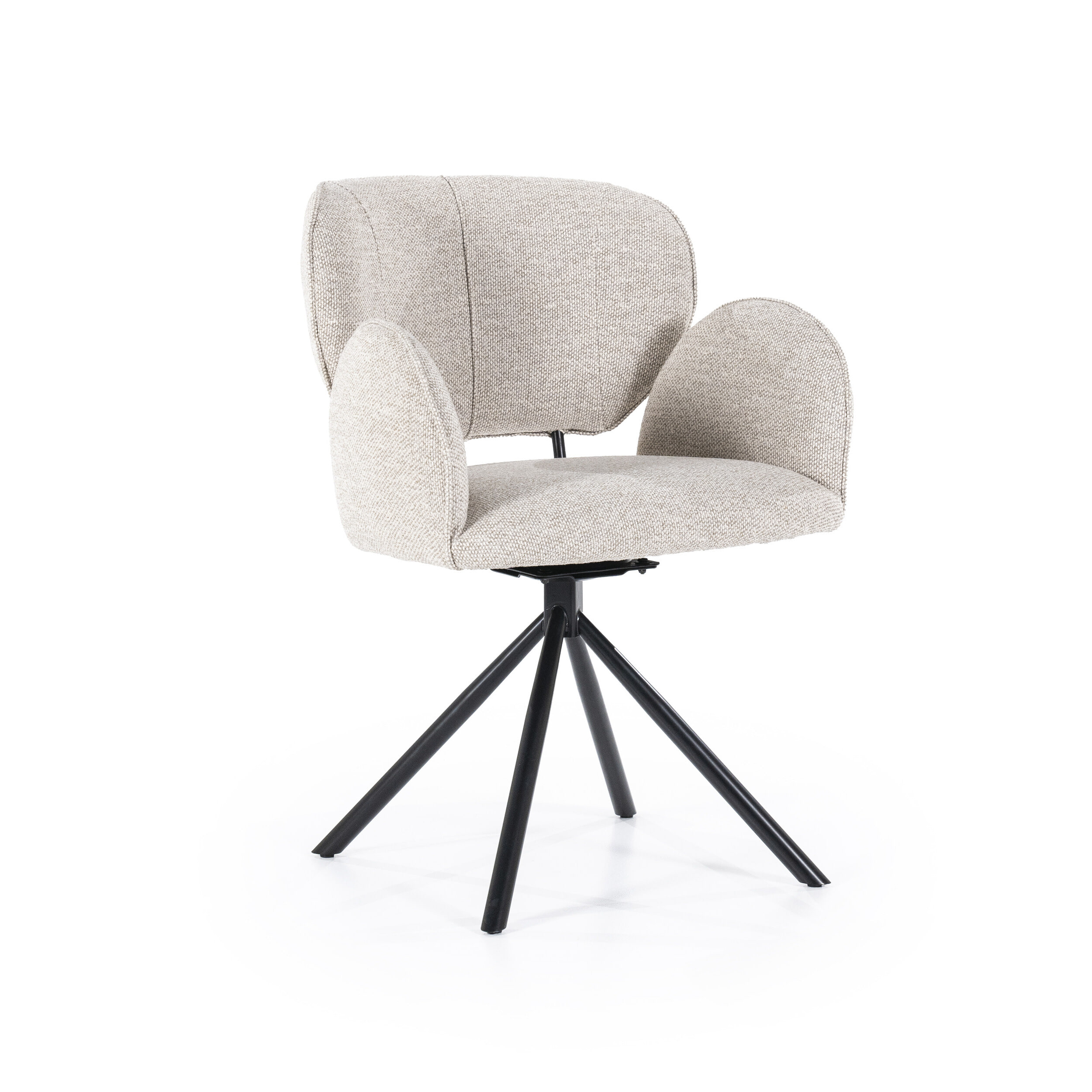 Eleonora Eetkamerstoel 'Rosalin' kleur Taupe | Eleonora