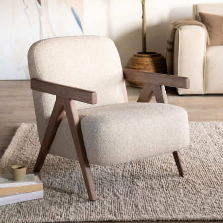 Eleonora Fauteuil 'Francis' Grove Bouclé