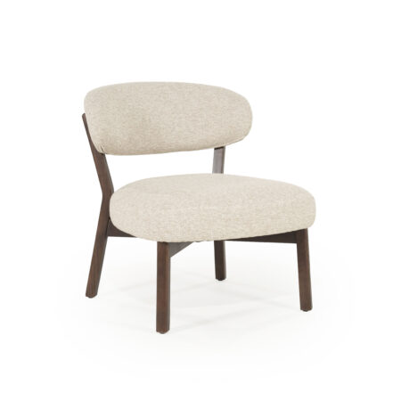 Eleonora Fauteuil 'Mikky' kleur Taupe/Bruin | Eleonora