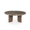 Eleonora Ronde Salontafel 'Lando' Marmer en mangohout