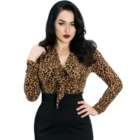 Elsa Blouse Wild Leopard-XS | Heart of Haute