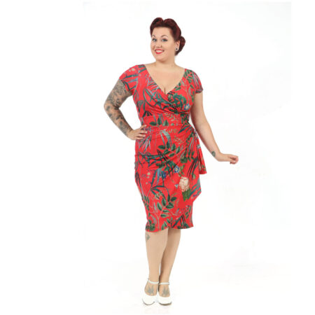 Elsie Wiggle Dress Orient Expression-XXXXXL | 21% korting | Lady V London