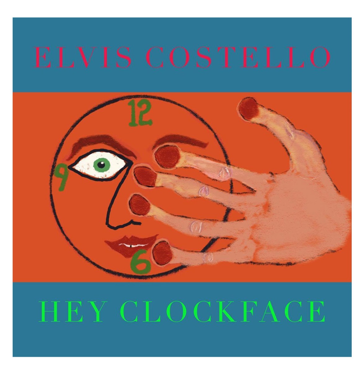 Elvis Costello - Hey Clockface 2 Transparent Red Colored Vinyl (LP) | Fiftiesstore