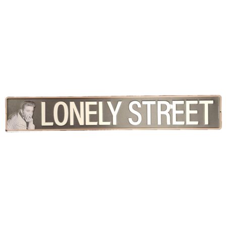 Elvis Lonely Street Bord - Metalen Bord met Relief 91