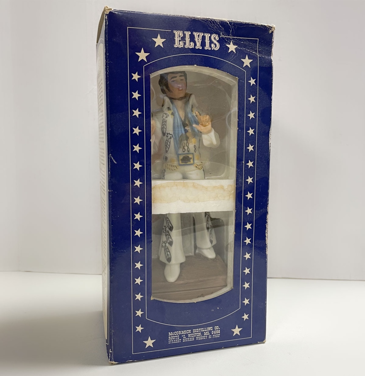 Elvis Presley 1977 McCormick Distilling Likeur Karaf Met Muziek Doos | Fiftiesstore