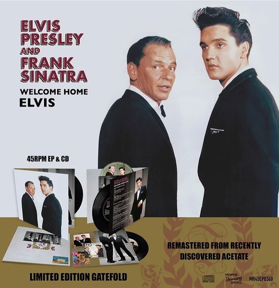 Elvis Presley And Frank Sinatra Welcome Home Elvis CD & Zwart Vinyl EP MRS | Elvis Presley