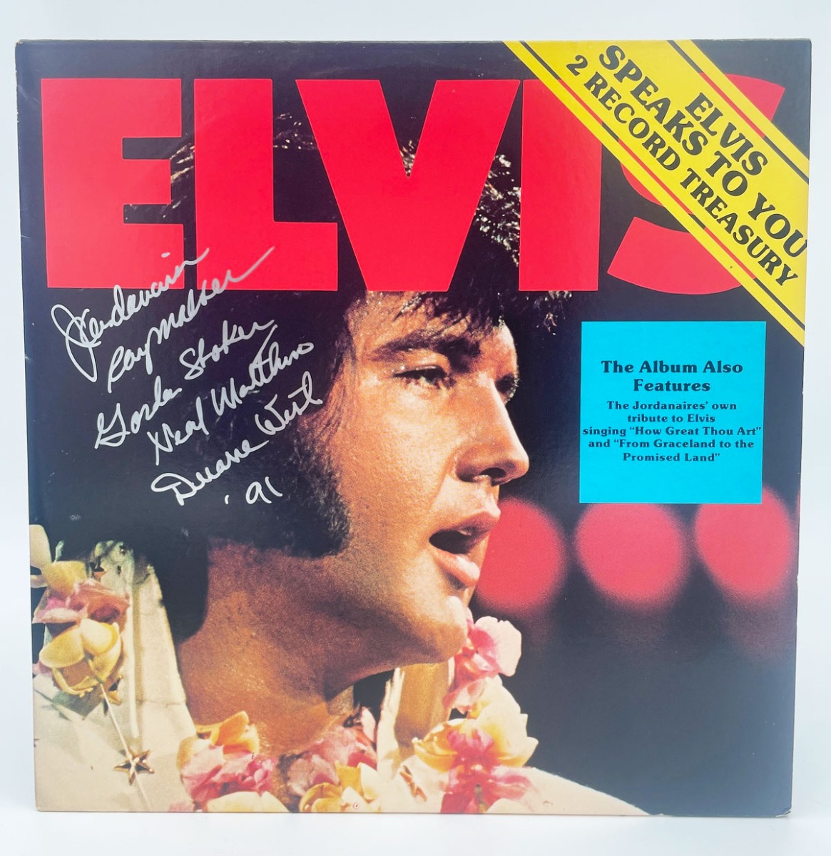 Elvis Presley - Elvis Speaks to You (Gesigneerd door The Jordanaires - 1991) (LP) | Elvis Presley
