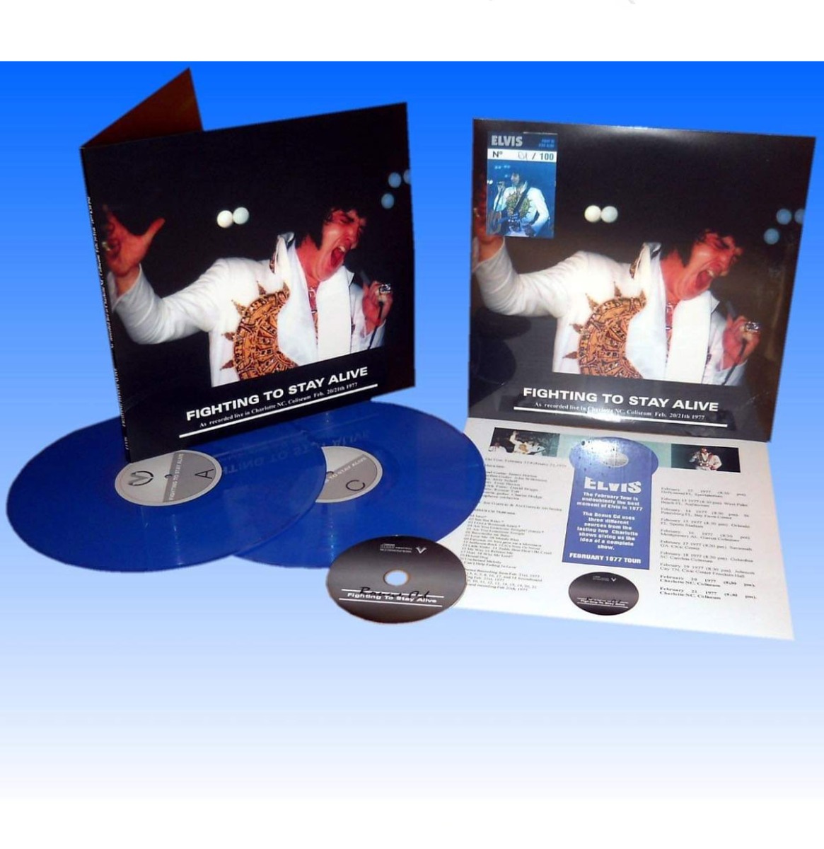 Elvis Presley - Fighting To Stay Alive (+ Bonus CD - Blauw Vinyl) 2 (LP) | Elvis Presley