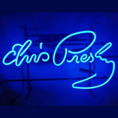 Elvis Presley Handtekening Neon Verlichting 65 x 37 cm - Blauw | Elvis Presley