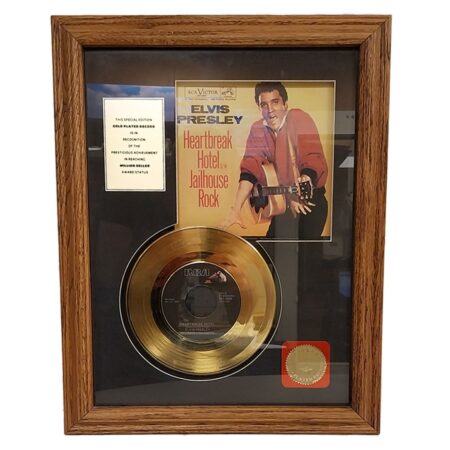 Elvis Presley - Heartbreak Hotel 24KT Gouden Plaat Single (LP) | Elvis Presley