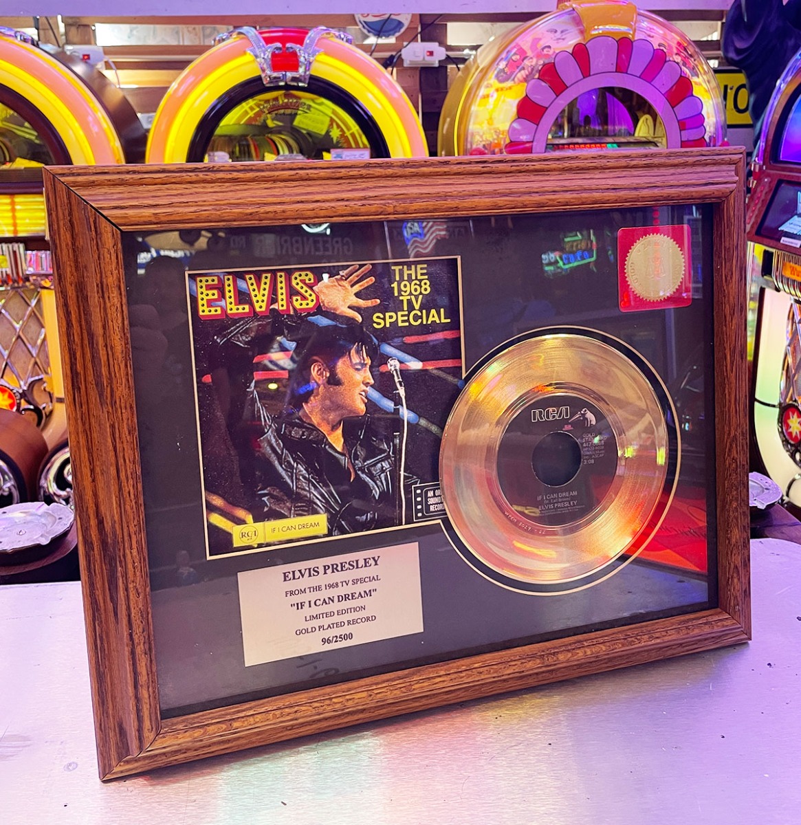 Elvis Presley If I Can Dream 24 Karaat Vergulde Gouden Plaat | Elvis Presley