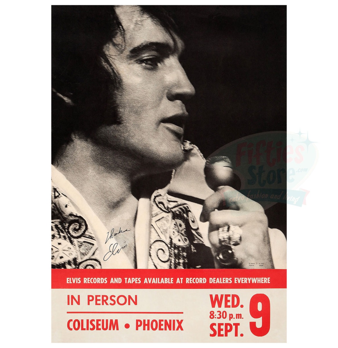 Elvis Presley In Phoenix Concertposter A1 59