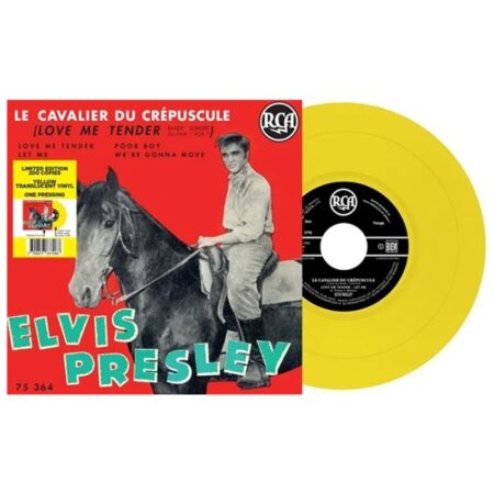 Elvis Presley - Le Cavalier Du Crépusculte: Love Me Tender (Doorzichtig Geel Vinyl) EP 7" Vinyl | Elvis Presley