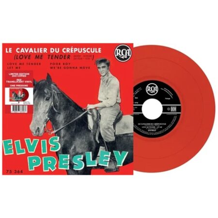 Elvis Presley - Le Cavalier Du Crépusculte: Love Me Tender (Doorzichtig Rood Vinyl) EP 7" Vinyl | Elvis Presley