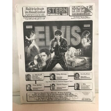 Elvis Presley Stern Pinball Manual | Elvis Presley