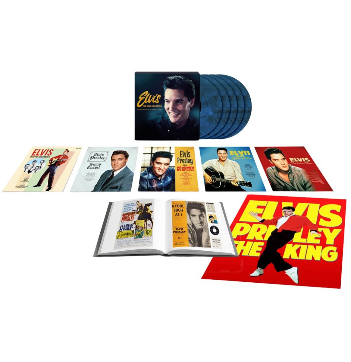 Elvis Presley - The King Collected (Limited Edition Gekleurd Vinyl 5 Box Set + Hardcover Boek) (LP) | Elvis Presley