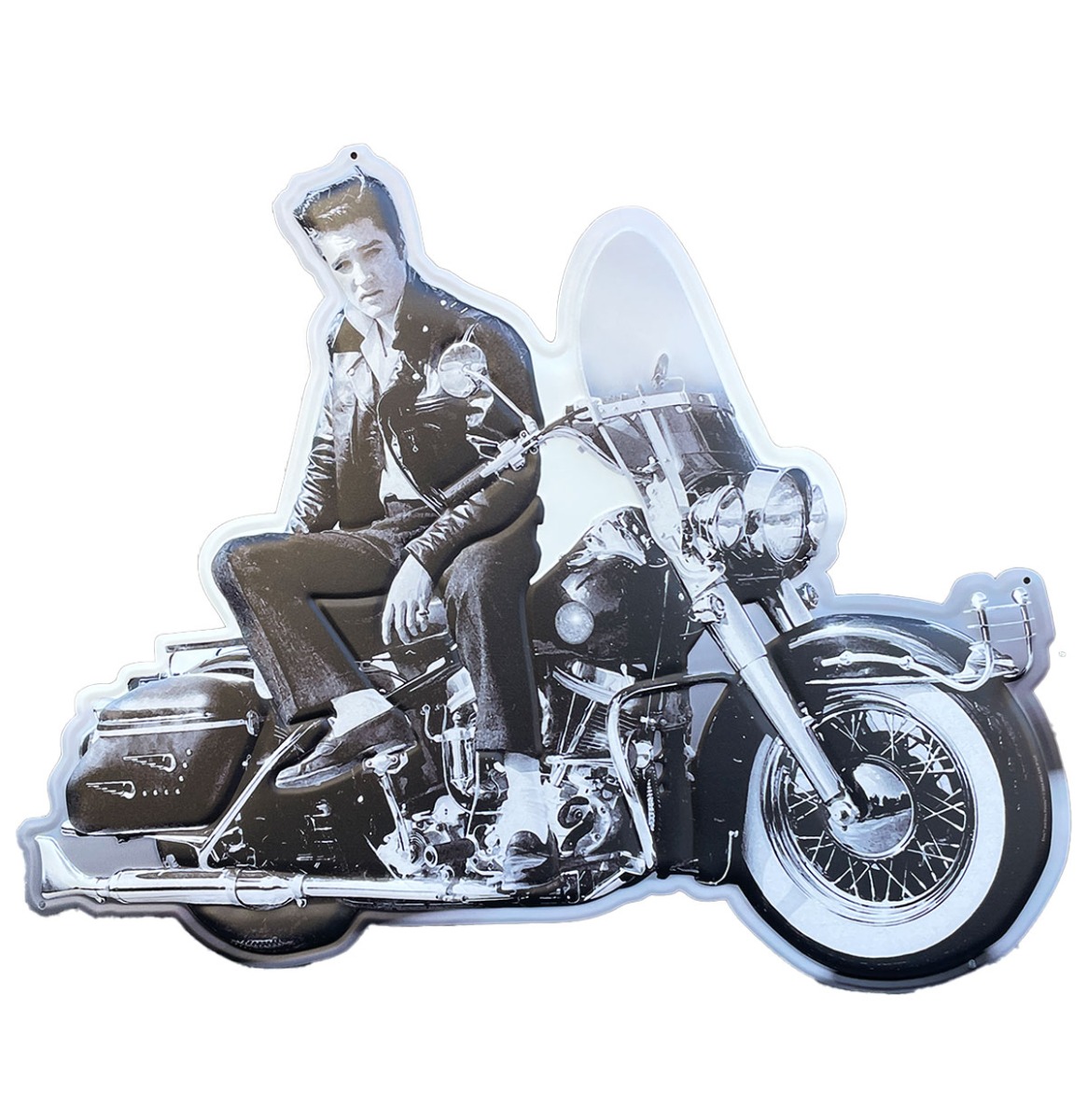 Elvis Presley op Motor Die-Cut Metalen Wandbord - 59