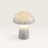 Elyos M - Paddenstoel lamp oplaadbaar Wit glas 23 cm - Draadloze tafellamp - Dressoir lamp - Scandinavisch design - Dimbaar - IP44 voor buiten - USB-C - 3000K Warm Wit | LUSENZ