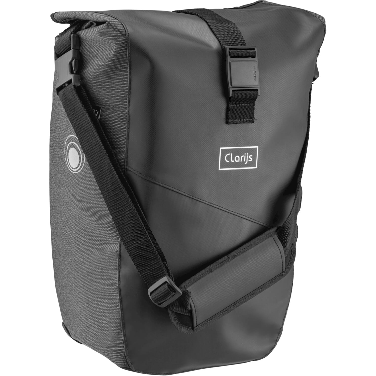 Enkele Fietstas Solobag 24L zwart-grijs | Clarijs