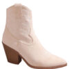 Enkellaars Stiksel Beige | Fashionize