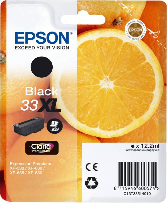 Epson 33XL Cartridge Zwart