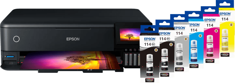 Epson EcoTank ET-8550 + 1 set extra inktflesjes