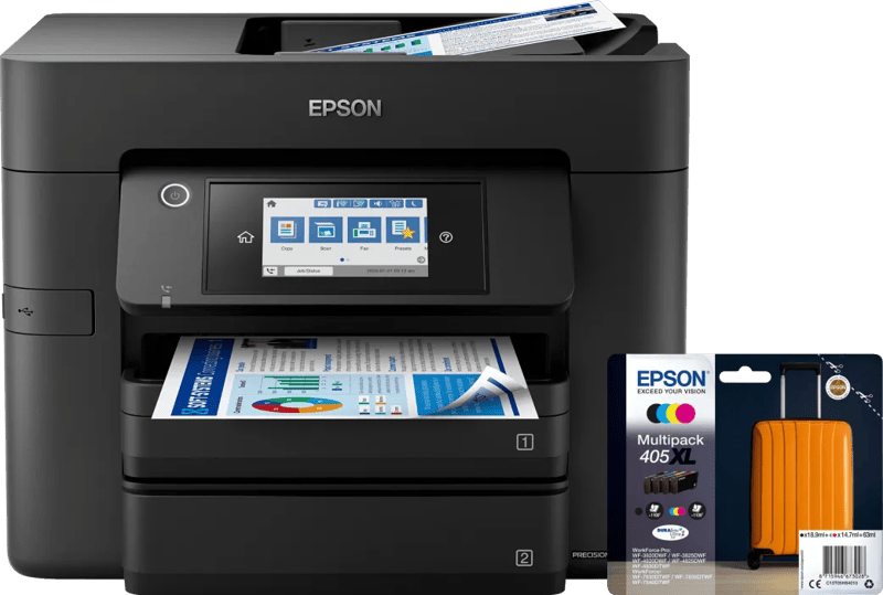 Epson WorkForce WF-4830DTWF + 1 set extra XL cartridges
