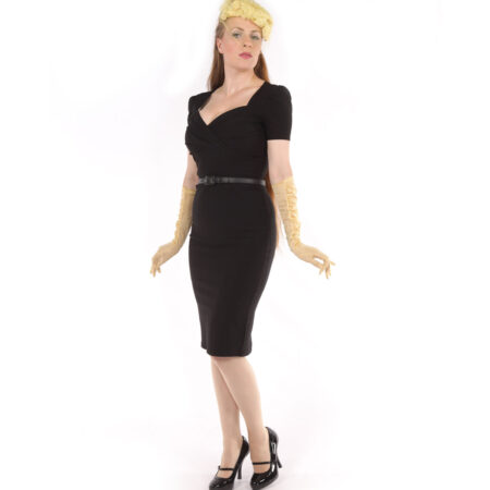 Erin Dress Short Sleeve Black-XXXXL | 42% korting | Pinup Couture