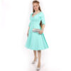 Erin Swing Dress Three Quarter Sleeves Mint-S | 45% korting | Pinup Couture