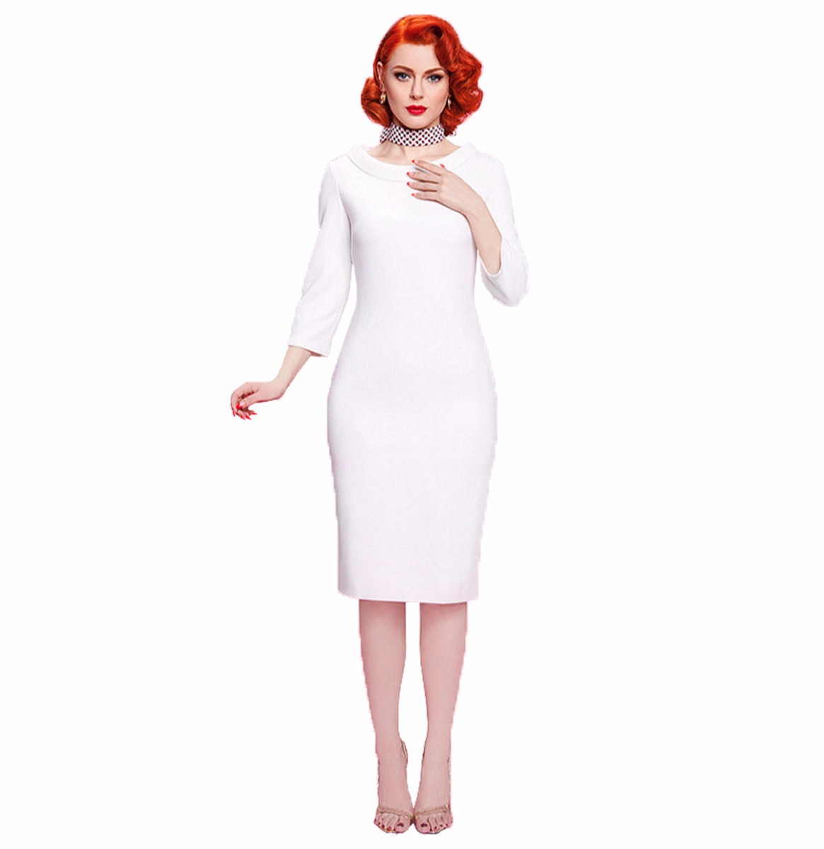 Escapade Dress White-XXL | 53% korting | VON 50