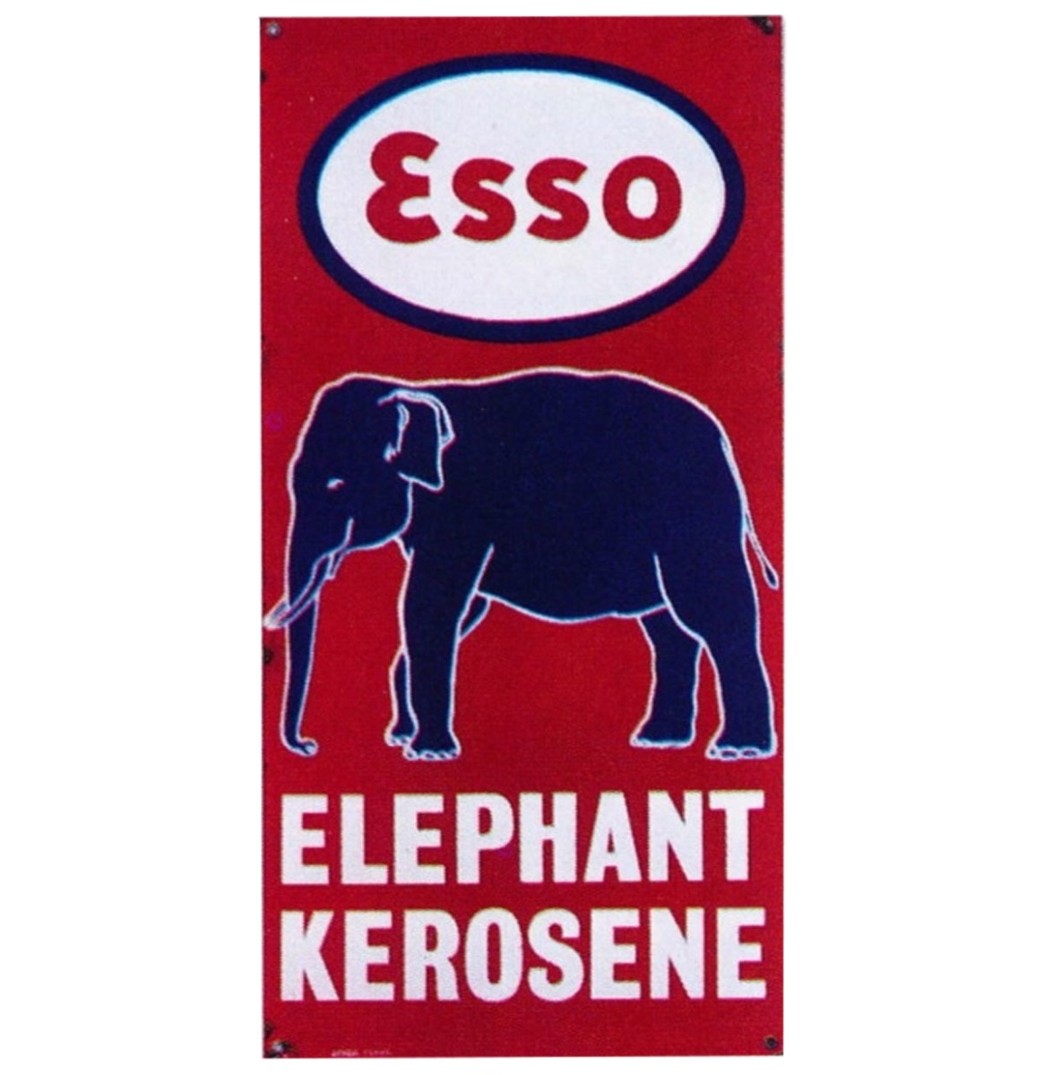 Esso Elephant Kerosene Emaille Bord - 21 x 11 cm | Esso
