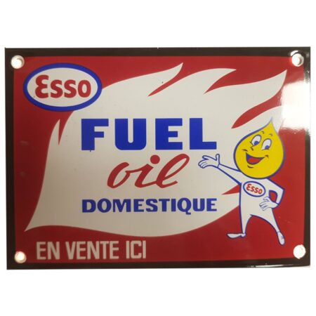 Esso Fuel Oil Domestique Emaille Bord - 15 x 11 cm | Fiftiesstore