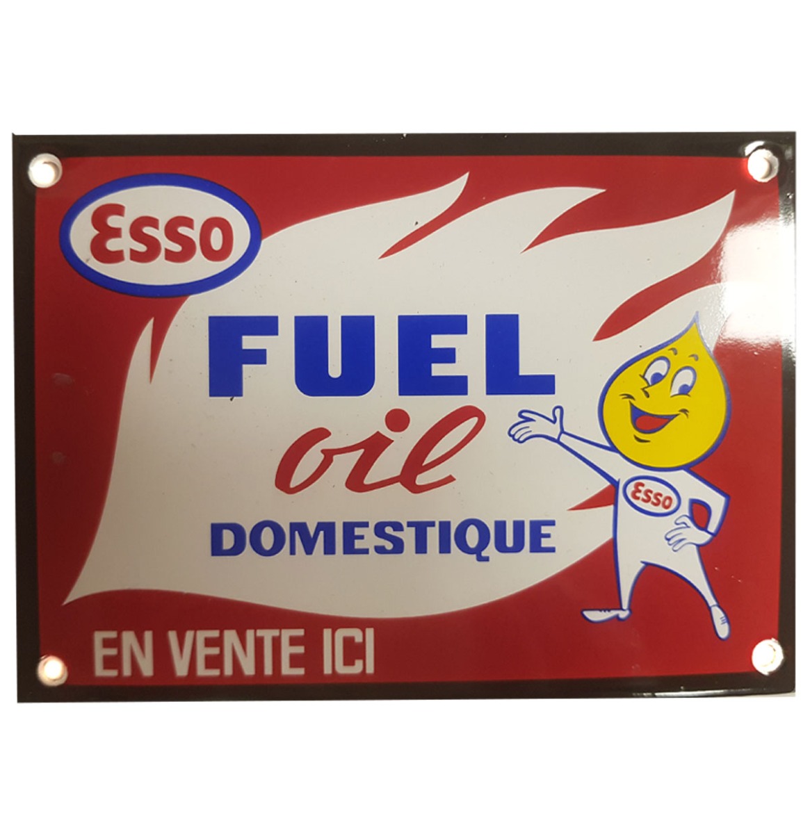 Esso Fuel Oil Domestique Emaille Bord - 15 x 11 cm | Fiftiesstore
